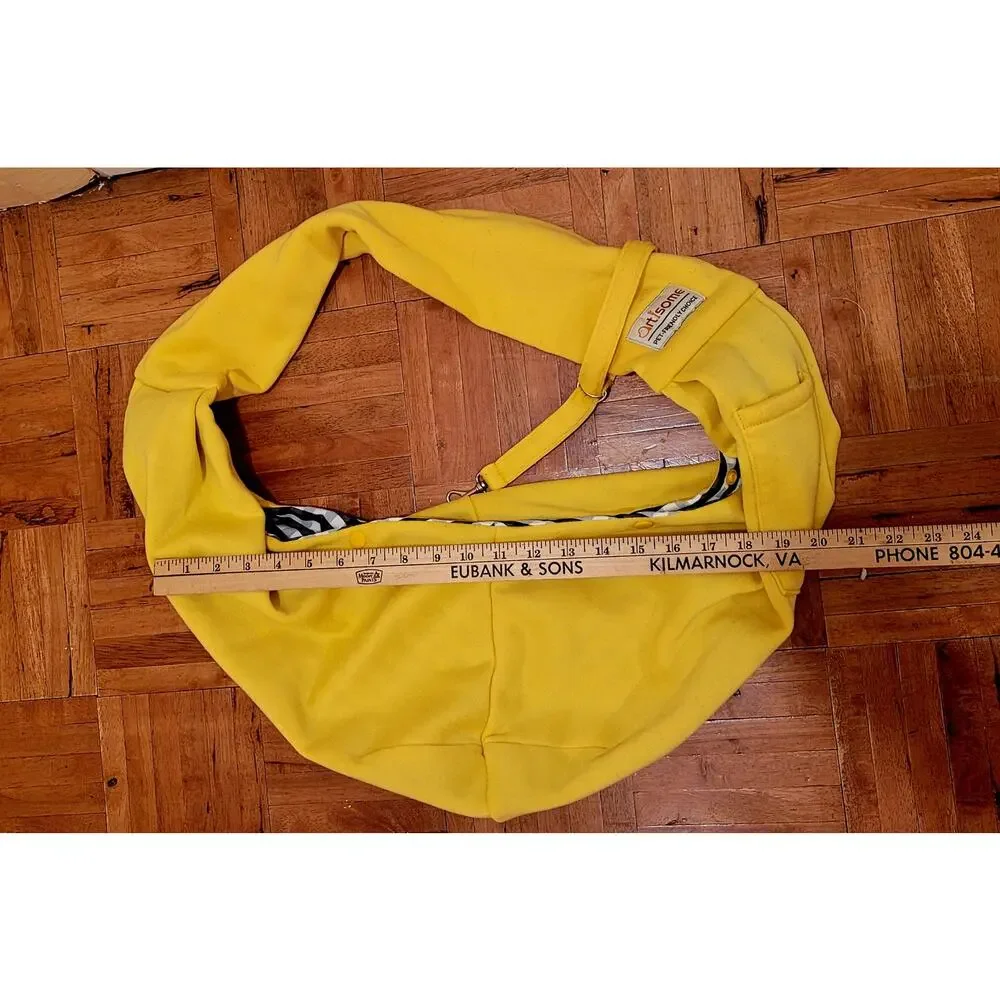 Artisome pet carrier yellow small dogs cats personal soft with snap for travel